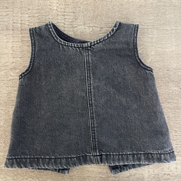 Zara Kid’s Charcoal Gray Denim Vest - Picture 2 of 3